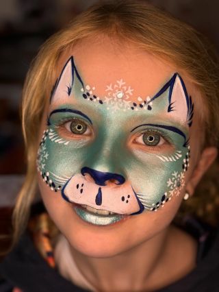 Winter Cat ❄️🐈💙 #malujemeface #facepaintingwintercat #malovaninaoblicej #malovaniodgabci #facepaintingkids